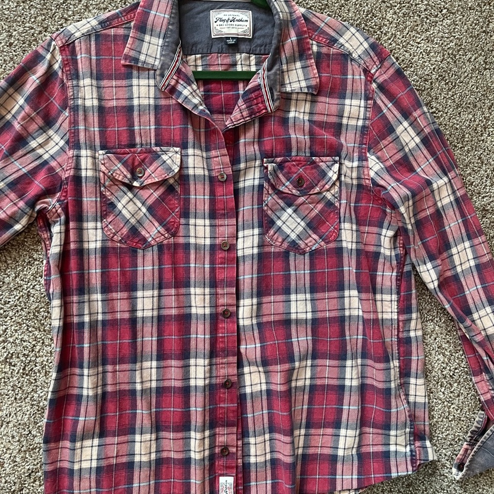 Mens Flag & Anthem Flannel Shirt